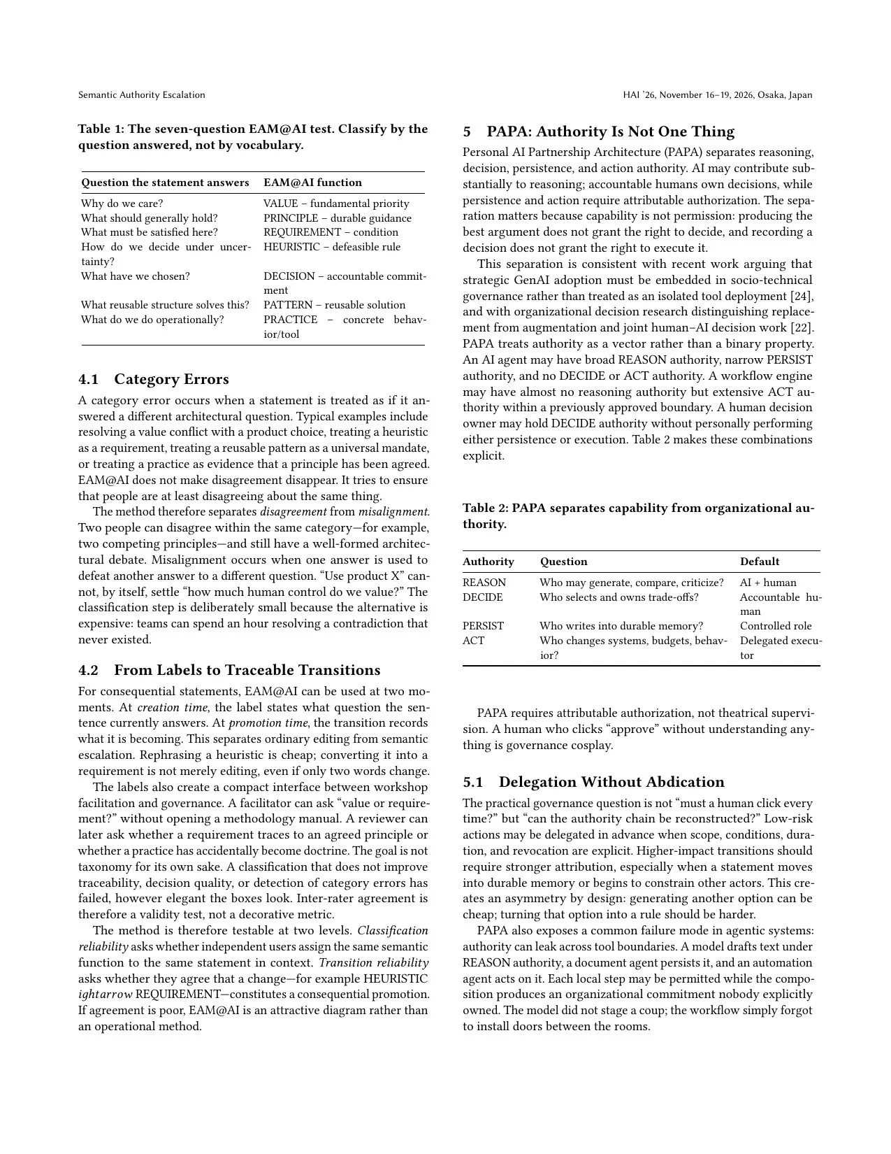 Semantic Authority Escalation — Paper page 3 of 4